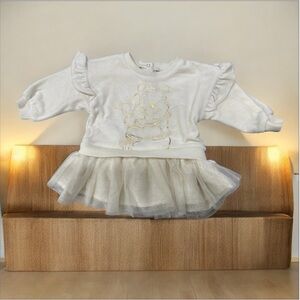 Disney Baby ~ Winnie the Pooh and his Friends ~ Ivory Dress ~ Size 3/6 Months